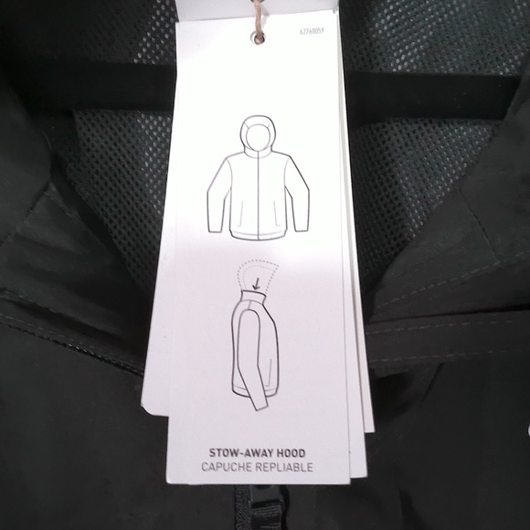 NWT Adidas Men’s Rain Ready Stay Dry Jacket Black Front Zip Hooded Size Large - Picture 8 of 9